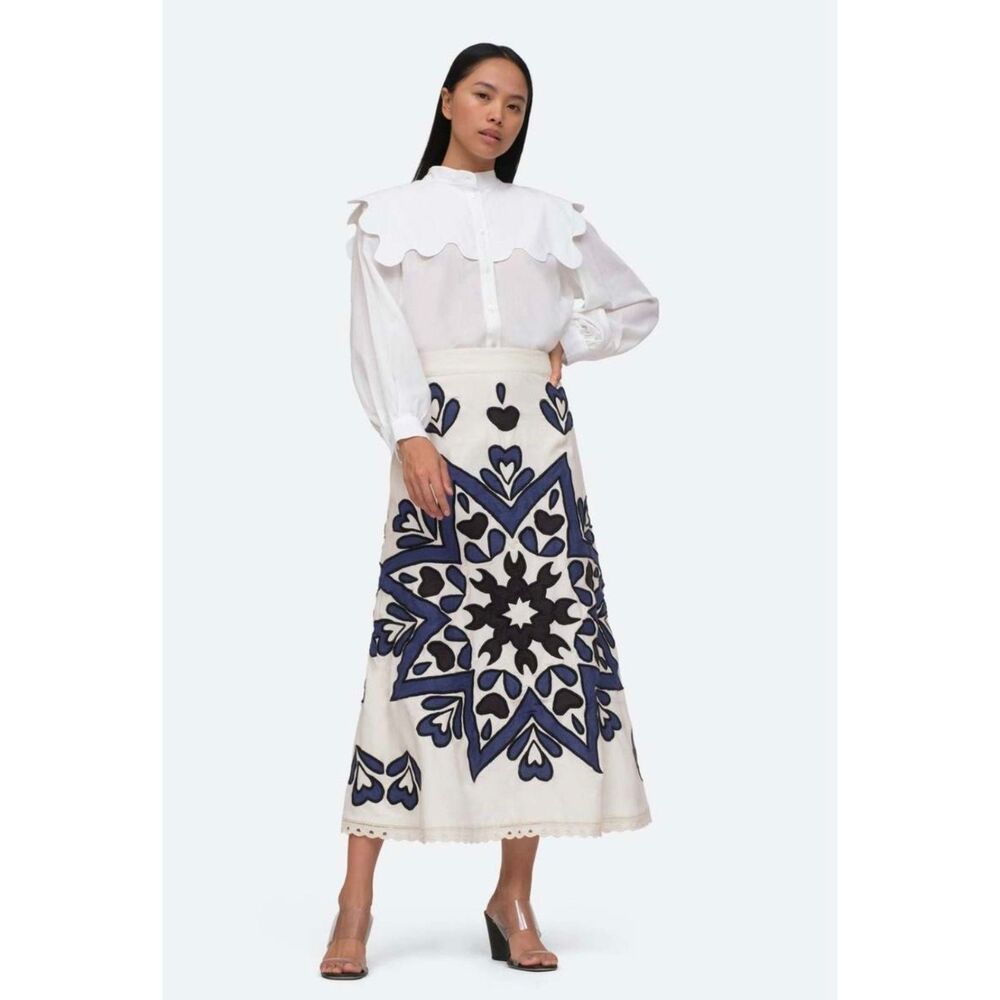 Sea NY Kaia Kaleidiscope Applique Skirt Size 2